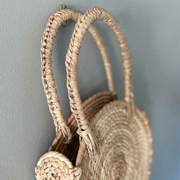 FREE with any Purchase
- Round Straw Weaved Double Handle Purse - Picture 9 of 10